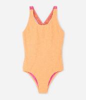 Maiô Infantil com Flores Texturizadas em Alto Relevo - Tam 5 a 14 anos - 1