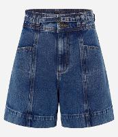 Short Regular Cintura Alta em Jeans com Cinto de Tecido - 1