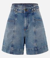 Short Regular Cintura Alta em Jeans com Cinto de Tecido - 1