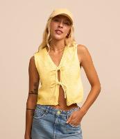 Blusa Colete em Tricô com Amarração - 2