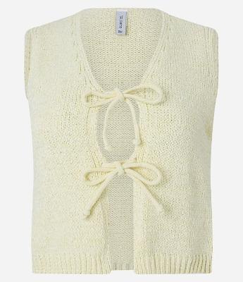 Blusa Colete em Tricô com Amarração