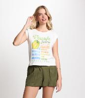 Blusa Muscle Tee com Estampa Frontal Fresh Juice - 1