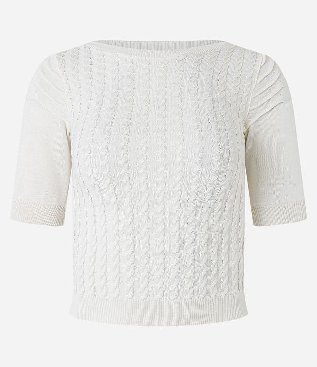 Blusa em Tricô com Ponto Trancinha - 1