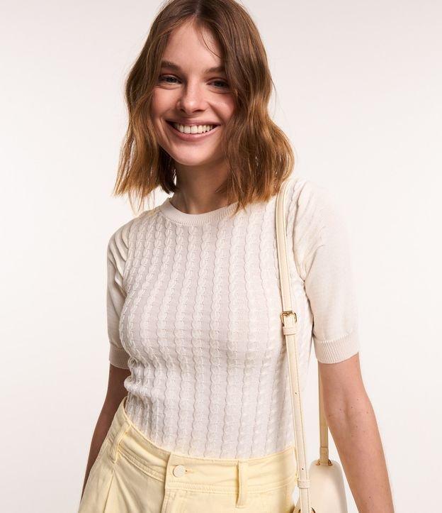 Blusa em Tricô com Ponto Trancinha - 2