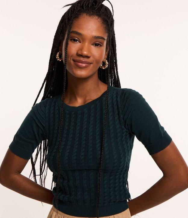 Blusa em Tricô com Ponto Trancinha - 2