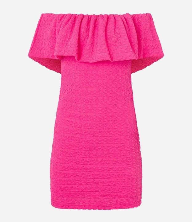Vestido Ombro a Ombro com Babado e Texturas - 1