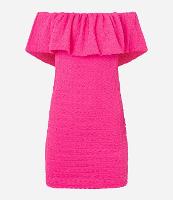 Vestido Ombro a Ombro com Babado e Texturas - 1