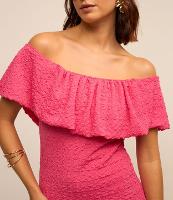 Vestido Ombro a Ombro com Babado e Texturas - 2