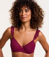 Sutiã sem Bojo com Aro em Renda com Babados nas Alças - 1