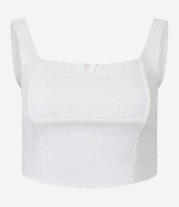 Blusa de Alça em Bengaline com Detalhe na Costura - 1