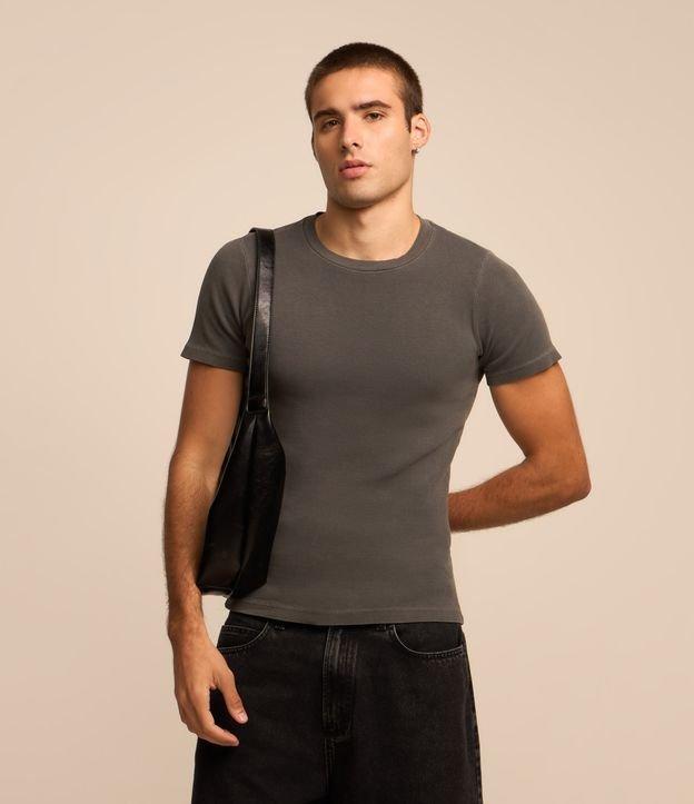 Camiseta Muscle Ribana Estonada com Textura Canelada - 2