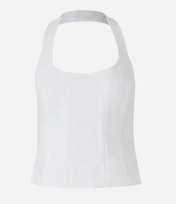 Blusa Frente Única Alfaiatada com Recortes