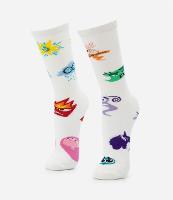 Meia Cano Alto em Algodão com Estampa Divertidamente 2 - 1