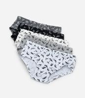Kit 05 Cuecas Brief Infantil com Estampa de Dino - Tam 4 a 14 anos - 2