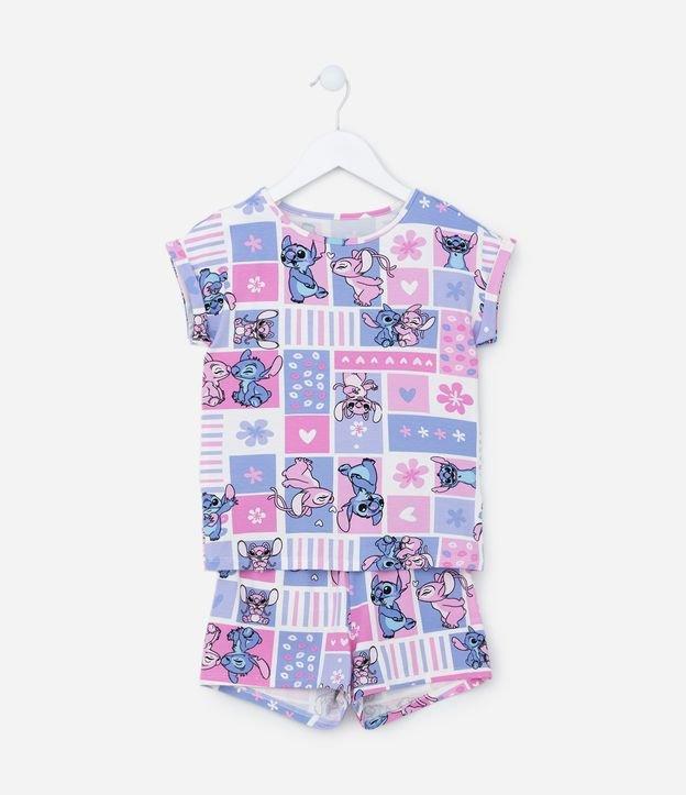 Pijama Infantil em Viscose com Estampa do Stitch - Tam 5 a 14 anos - 1