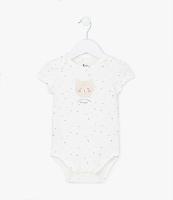 Body Infantil em Algodão com Estampa de Gatinha e Corações - Tam RN a 18 meses - 1