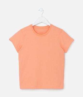 Camiseta Infantil em Algodão Básica - Tam 5 a 14 Anos