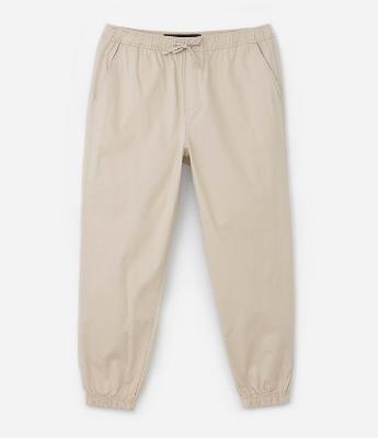 Calça Jogger em Sarja Estonada com Cós Elástico