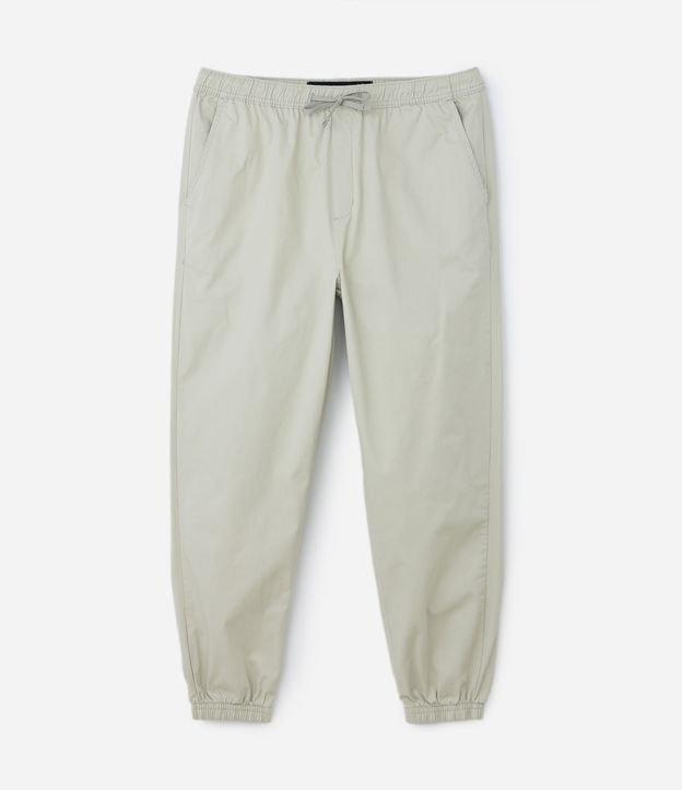 Calça Jogger em Sarja Estonada com Cós Elástico - 1