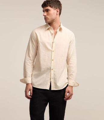 Camisa Manga Longa com Textura