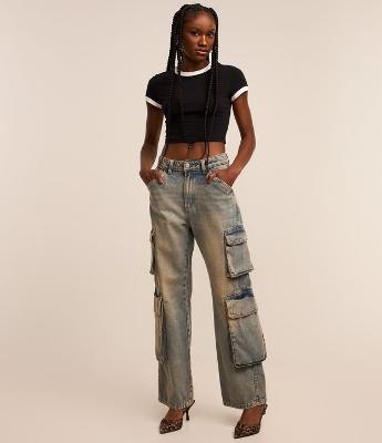 Blusa T-shirt em Algodão com Detalhes Contrastantes