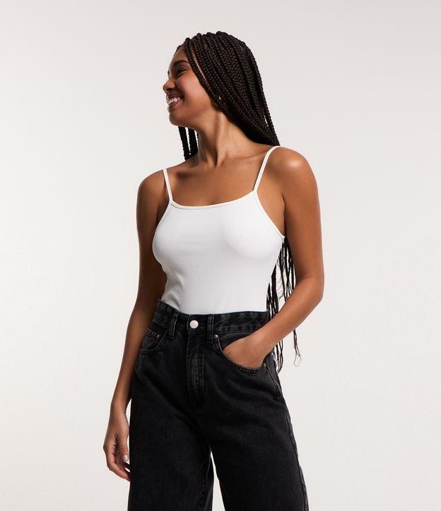 Body Básico de Alça em Ribana com Textura - 1