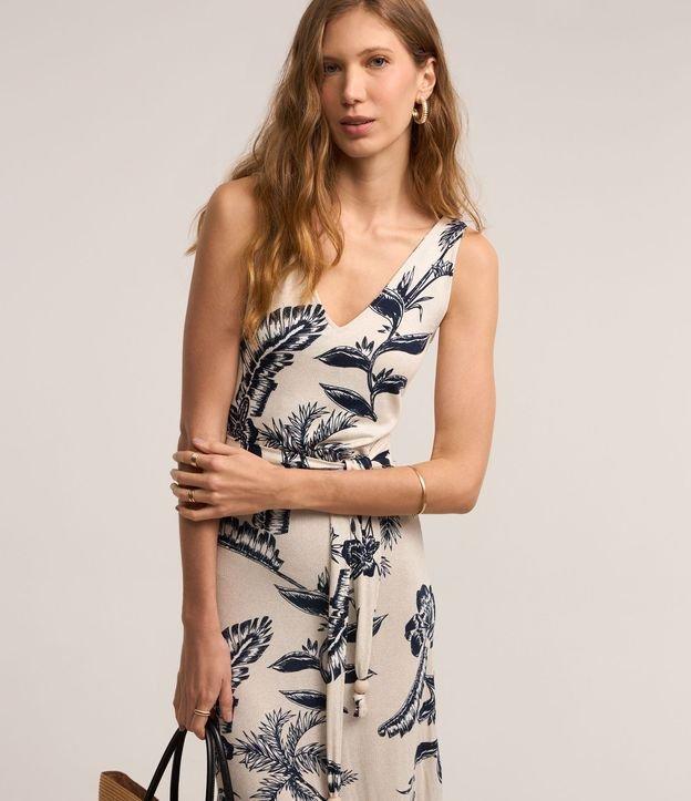 Vestido New Midi em Malha de Viscose com Amarração na Cintura - 1