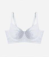 Sutiã Alongado Meia Taça em Renda Floral sem Bojo com Aro Curve & Plus Size - 1