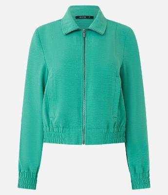 Jaqueta Bomber em Airflow com Punho e Barra Elasticos