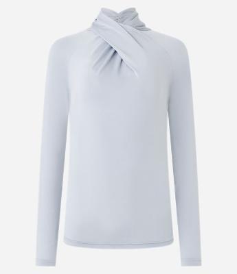 Blusa em Jersey com Gola Transpassada