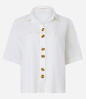 Camisa em Viscolinho com Detalhes Pespontados - 1