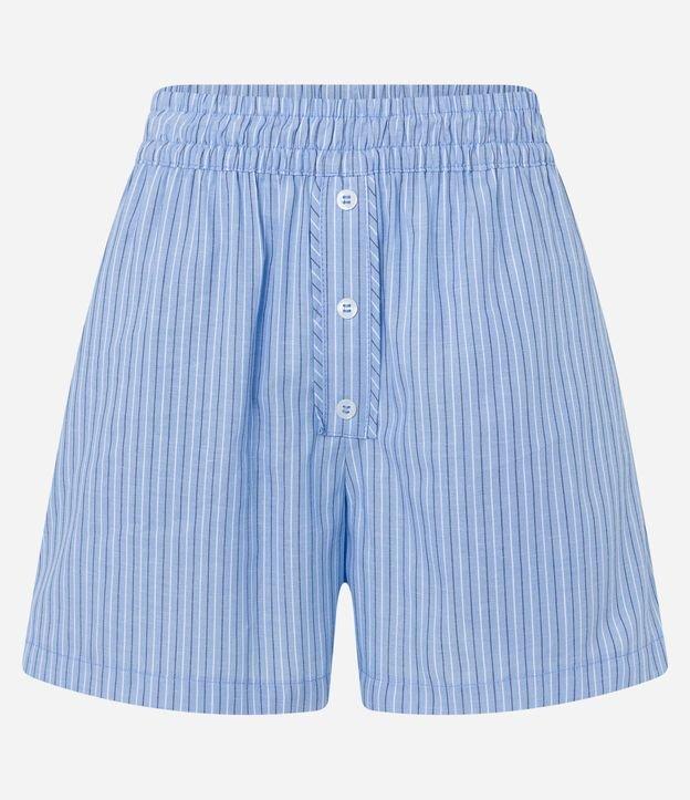 Short em Tricoline com Cós Elástico e Estampa Listrada - 1