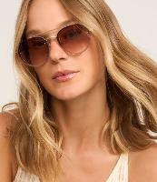 Óculos de Sol Aviador Médio com Ponte Dupla e Lente Degradê - 2