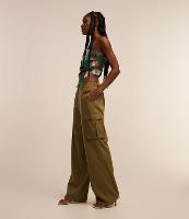 Calça Cargo em Alfaiataria com Bolso Faca - 1