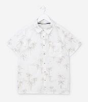 Camisa Infantil com Bolsinho e Estampa de Coqueiros - Tam 5 a 14 anos - 1