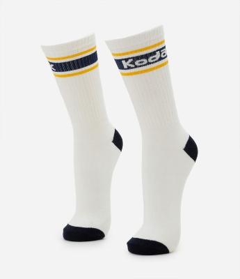 Meia Cano Alto Estampada com Kodak College