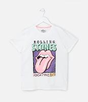Camiseta Infantil em Algodão com Estampa dos Rolling Stones - Tam 5 a 14 Anos - 1