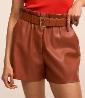 Short Clochard em PU com Cinto Fivela - 2