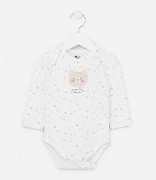 Body Infantil com Estampa de Gatinha com Corações - Tam RN a 18 meses - 1