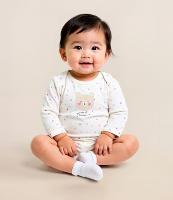 Body Infantil com Estampa de Gatinha com Corações - Tam RN a 18 meses - 2