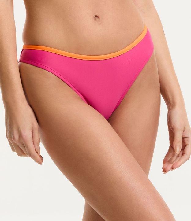 Biquíni Calcinha Básica em Microfibra com Viés Contrastante - 1