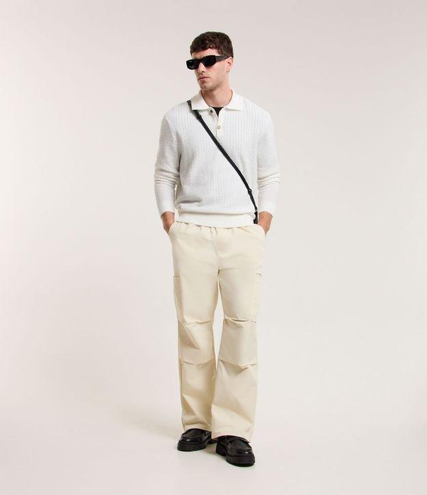 Calça Wide Leg com Bolso Lateral - 1