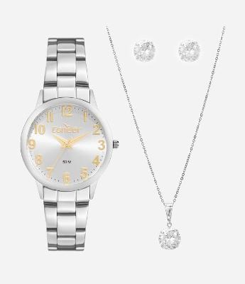 Kit Relógio Condor Feminino Analógico 