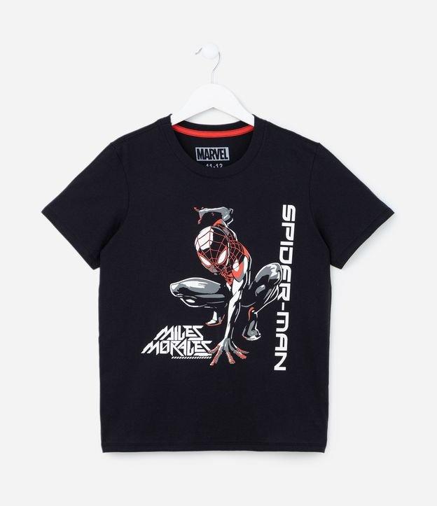 Camiseta Infantil com Estampa do Homem Aranha Miles Morales - Tam 4 a 12 anos - 1