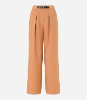 Calça Wide Leg Alfaiatada com Cinto Fivela e Pregas - 1