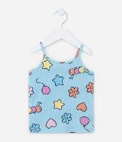Regata Infantil Canelada com Estampa Divertida - Tam  1 a 5 Anos - 1