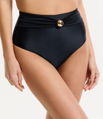 Biquíni Calcinha Hot Pants em Microfibra com Detalhe  Metalizado