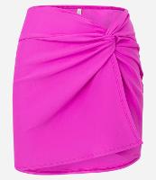 Saída Praia Saia Curta em Microfibra com Nó Lateral - 1