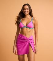 Saída Praia Saia Curta em Microfibra com Nó Lateral - 2