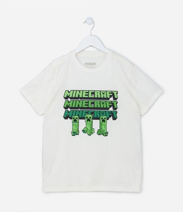 Camiseta Comfort Infantil com Estampa em Alto Relevo do Minecraft - Tam 5 a 14 anos - 1